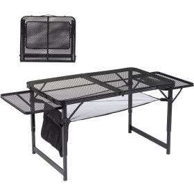 4.7ft Black Outdoor Folding Table