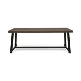 Outdoor Lovewood Dining Table Gray Retro Metal