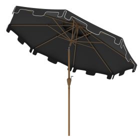 8.8' Patio Umbrella with Push Button Tilt and Crank, Dark Gray (Option: Dark Gray-1580x160x160 mm)