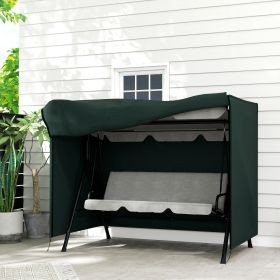 Outdoor Patio Hammock Porch Swing Cover with UV (Option: Dark Green-490x360x90 mm)