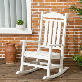 Outdoor Rocking Chair (Option: White-1150x610x180 mm)