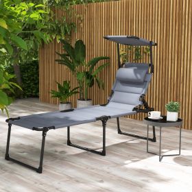 Outdoor Lounge Chair (Option: Gray-850x160x710 mm)