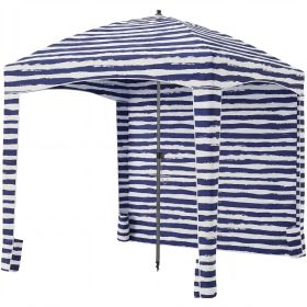 Beach Cottage - 6 Feet By 6 Feet, With Detachable Side Walls, A Simple Beach Sunshade Tent, Equipped With Storage Bags, Portable, UPF 50-- Standa (Option: Deep blue)