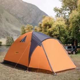 Camping Tent with Porch for 4 People (Option: Orange-460x170x170 mm)