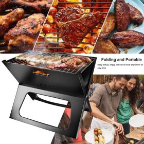 Portable BBQ Barbecue Grill Foldable Charcoal Grill Camping Garden Outdoor Travel (Color: Defaulttitle)