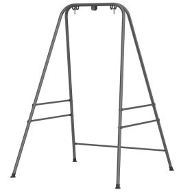 Hammock Chair Stand  Indoor and Outdoor Use with Anti-Slip Foot Pads, 2 Carabiners, Gray (Option: Gray-980x350x115 mm)