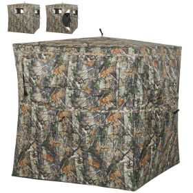 Hunting Blind for 2 Person, See Through Pop Up Blind with 270-Degree View, Windows for Deer Hunting, Camouflage (Option: Camouflage-1100x200x200 mm)