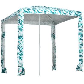 Quick Beach Cabana Canopy Umbrella, 6.5' Easy-Assembly Sun-Shade Shelter with Sandbags and Carry Bag, Cool UV50+ Fits Kids & Family, Green Cocon (Option: Green-1455x130x130 mm)