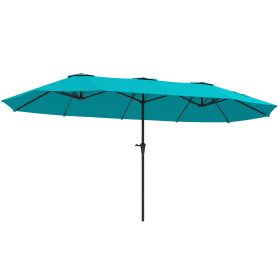 13 ft. Extra Large Patio Umbrella with Easy Crank Handle, Vents for Outdoor, Patio, UPF30+, Navy Blue (Option: Blue-1320x310x140 mm)