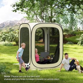 6 x Pop Up Screen Tent (Option: Beige-750x750x50 mm)