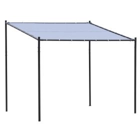 9' x 10' Outdoor Pergola with Canopy, Patio Sun Shade Shelter Grill Gazebo, for Garden, Backyard, Lawn, Poolside, Gray (Option: Grey-1990x240x180 mm)