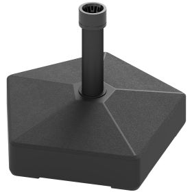 Patio Umbrella Base Holder, Heavy Duty Outdoor Umbrella Stand Base, Filled Up to 42lbs with Stand or 33lbs with Water for Garden, Poolside, Blac (Option: Black-575x660x130 mm)