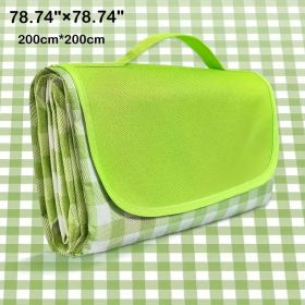 Extra Large Outdoor Picnic Blanket, Camping, Beach, BBQ Mat - Heavy-Duty Portable Indoor/Outdoor groundsheet with - Large Gathering, Parties (Color: Green Plaid)